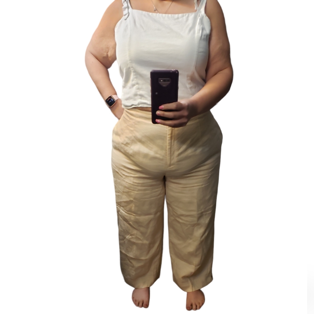 NWT J. Jilll Linen Wide Leg Ankle Pants Size 20